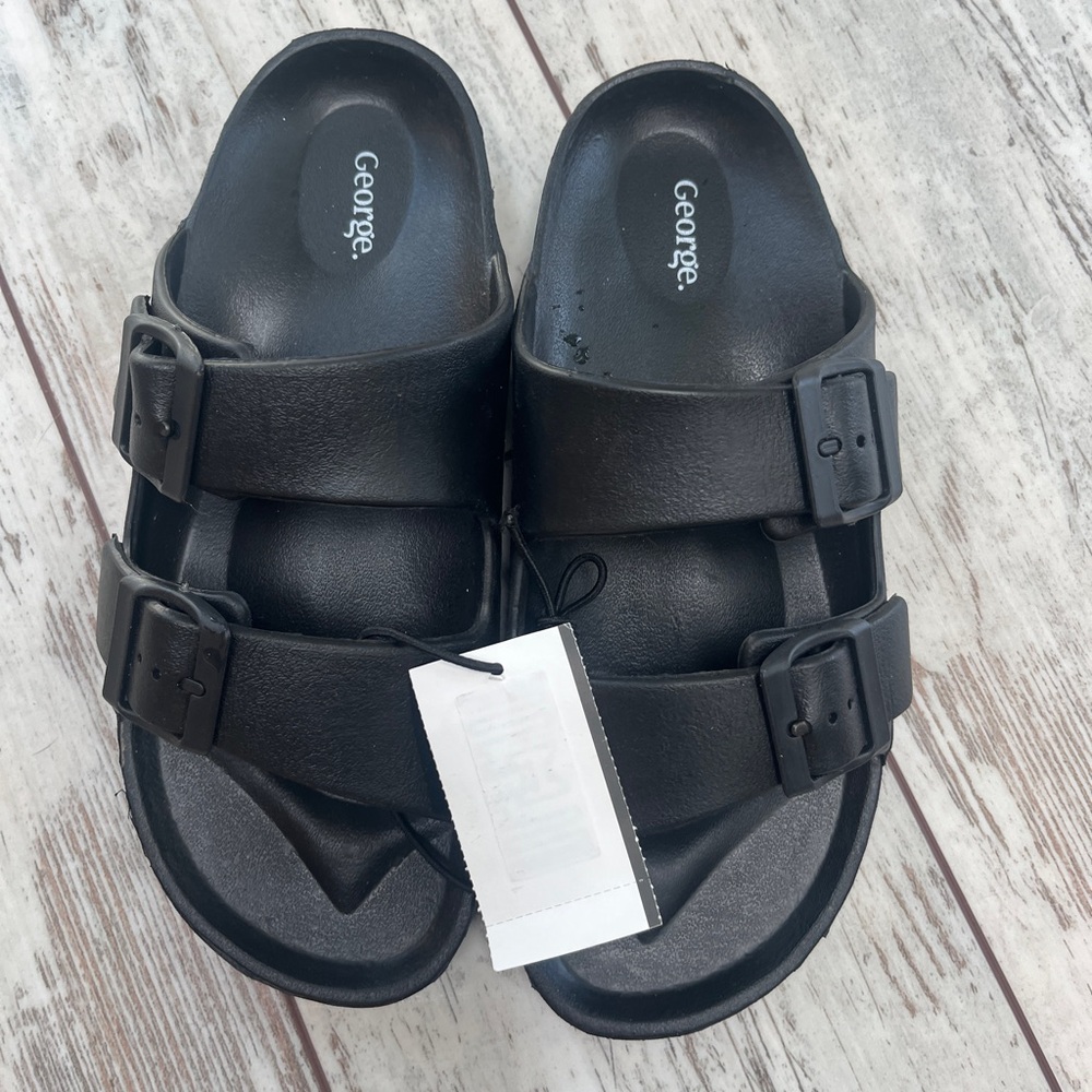 George's Men’s Marina Double Strap Comfort Sandals – Size 10 NWT